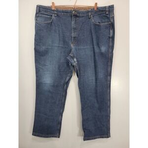Duluth Trading Co Flex‎ Ballroom Work Jeans Mens 48x32 Dark Wash Straight Fit